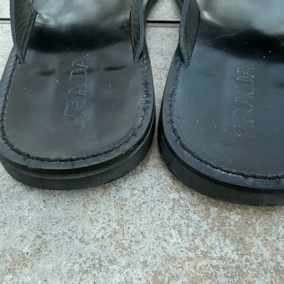 Prada Black Men's Flip-Flops